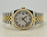Replica Rolex Jubilee Bracelet Watch - Datejust two Tone White Roman Dial 36mm